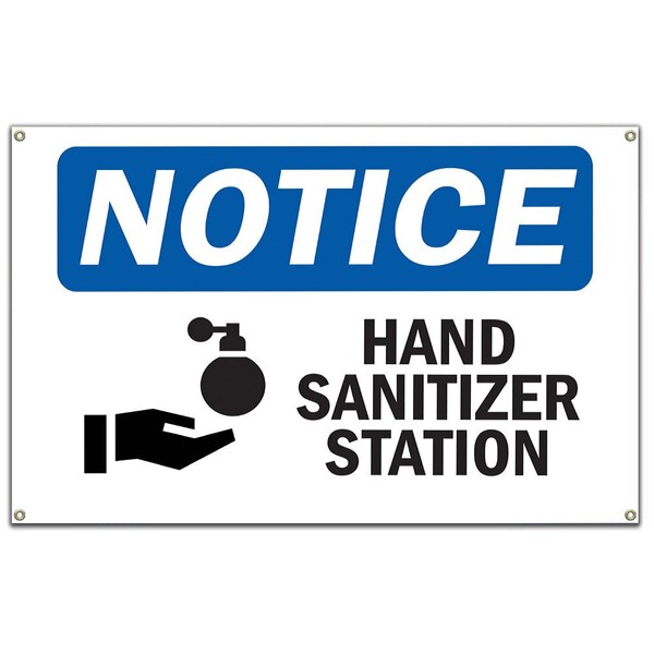 Signmission Safety Sign, OSHA Notice, 10" Height, Hand Sanitizer Station Sign With Symbol OS-NS-B-60-13210 - main